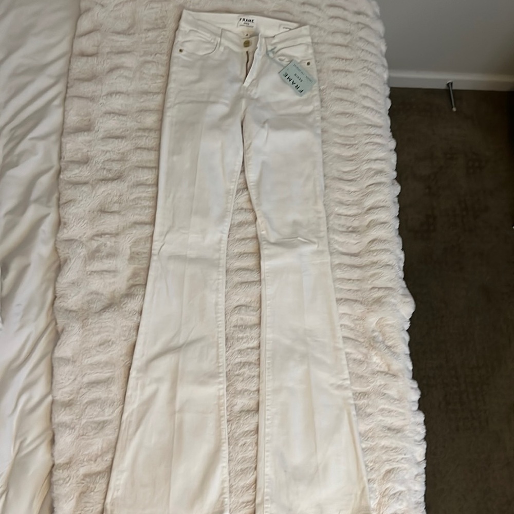 Frame white jeans